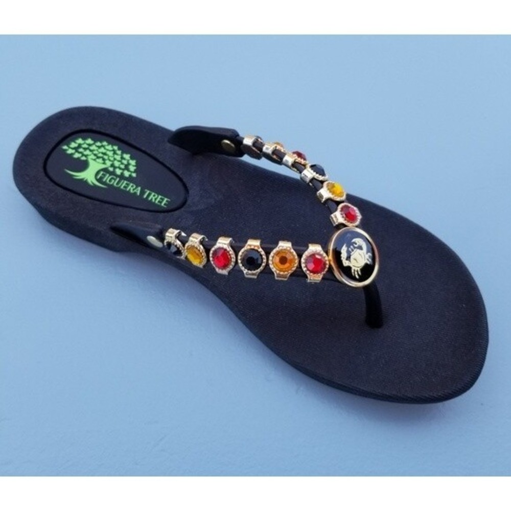 Steph Beautiful Crystal Flip Flops Sandals SUPER COMFY Size 10 - Picture 2 of 5